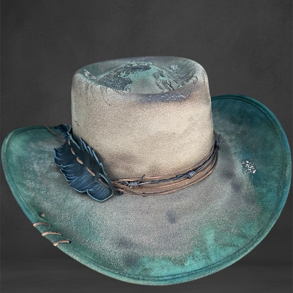 Jelly Roll inspired custom western concert festival hat - Picture 4 of 8